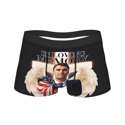 Charlie Kirk Angelic Advocate  Underwear  Printed Boxershorts Quality Men's Underpants Elastic Boxer Brief Gift Idea