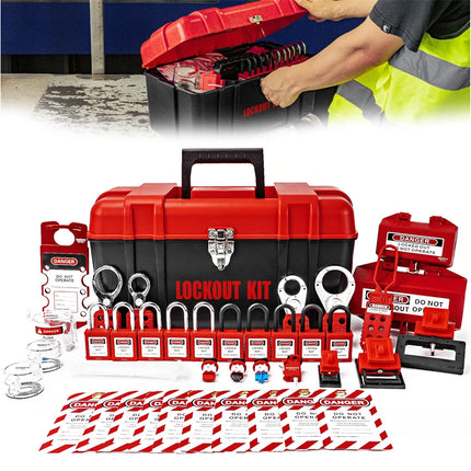 Lockout Tagout Kit,Loto Safety Padlocks,Breaker Lockout, Hasps,Electrical Plug Lockout Tags, Lock Out Tag Out Locks