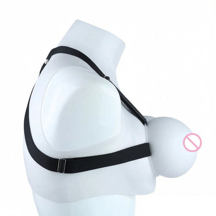 LICKER Erotic Bra With Nipple Clamp Bust Teating Chest Binder Body Harness Breast Bondage Belt Chest Bandage BDSM Slave Flirting