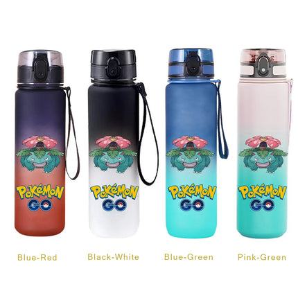 650ML Pikachu Anime Pokemon Portable Plastic Water Bottle High Capacity Outdoor Pikachu Water Cup for Kids Sports Water Bottle