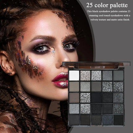 Dark Eyeshadow Palette 25 Colors Smoky Eyeshadow Makeup Palette Powder Shadow Gothic Smokey Eye Kit Cool Tone Eye Shadow makeup