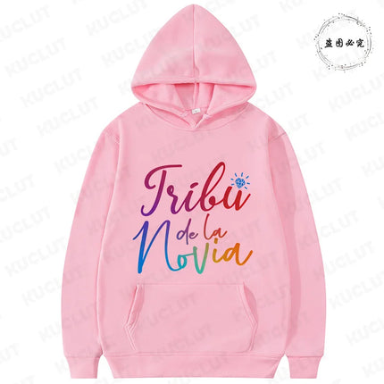Women's Bachelorette Sweatshirts: Spanish Girls Single Farewell Pullover Hoodies, Future Bride & Bridesmaid for Bridal Shower