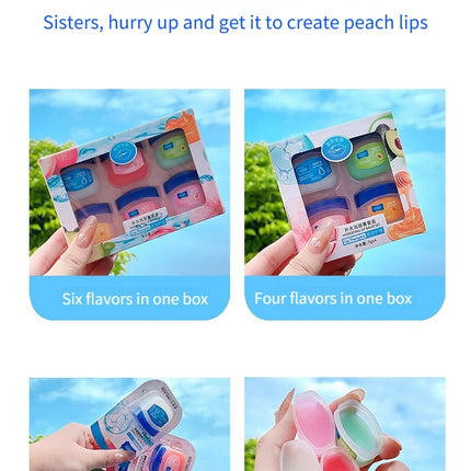4/6PCS Lip Balm Lip Oil Set Hydrating Moisturizing Lip Mask Kit Winter Lip Care Oil Lipstick Base