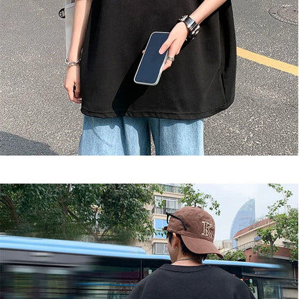 Men's Cotton T-shirts White Men's Casual Summer Wear Oversized T Shirt Solid Tee Shirts for Men 5XL Big Size Male Clothes