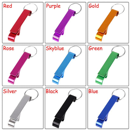 10Pcs Beer Bottle Opener Keychain Key Chain Wedding Favors and Gifts Keyring Key Ring