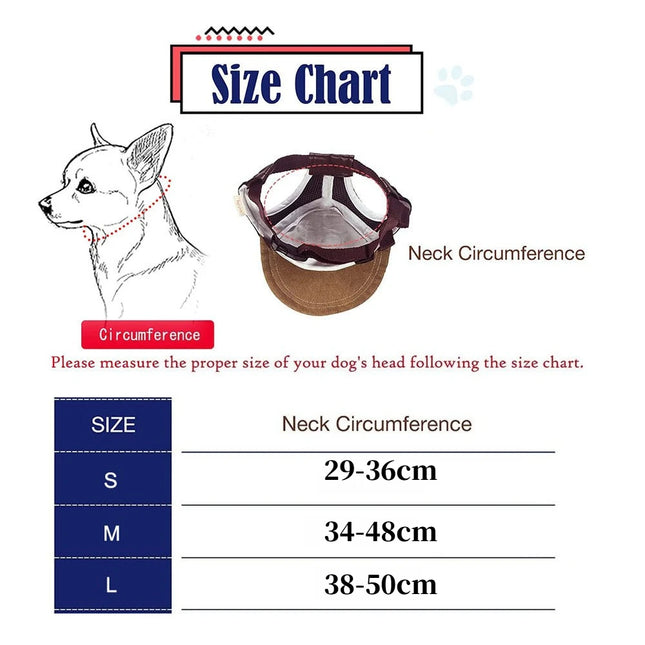 Pet Dog Cap with Ear Holes Adjustable Pet Dogs Outdoor Peaked Baseball Cap Summer Sport Hat For Puppy Small Medium Large Dogs