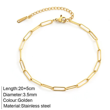 Stainless Steel Delicate Anklet for Women Gold Color Chain Anklet Bracelets on The Leg Do Not Fade Anklet Jewelry Women 2025 new