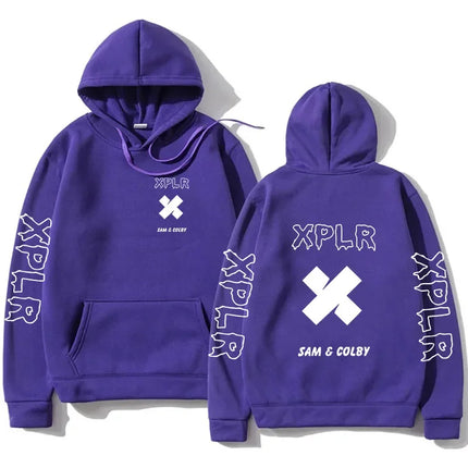 2024 Men Xplr Hoodie Sam and Colby Chainlink Merch Heart Shaped Printed Sweatshirt Men Women Long Sleeve Pullover Fashion Hoody