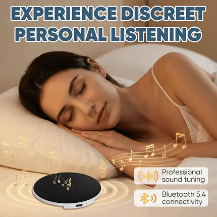 Sleep Headphones Pillow Speaker, Bone Conduction Under Pillow Wireless Speaker, Auto Shut-Off Timer, Ultra-Thin Sleep Aid Device