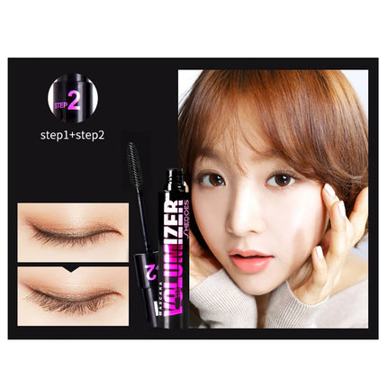 2 in 1 Curling Mascara Eye Cosmetics Waterproof Long Lasting Not Blooming Black Natural Thick Curling Lengthening Mascara Makeup