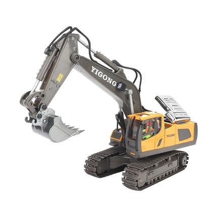 RC Alloy Remote Control Excavator Toy Engineering Vehicle Children's Charging Model Car Playset for Kids Boy Gifts