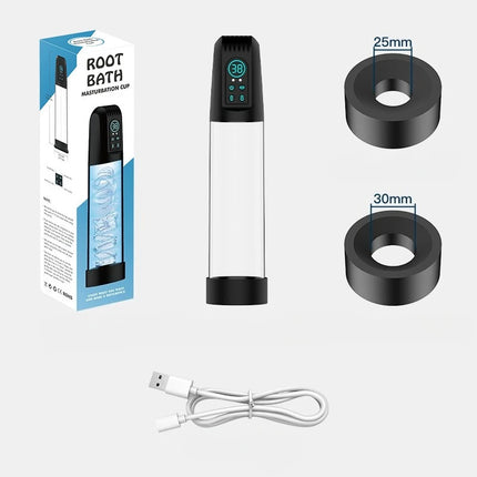 Waterproof Male Electric Powerful Suction Vacuum Penis Pump Masturbator Penis Enlargement Extension Adult Sex Toy for Men