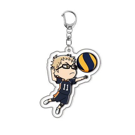 28 Styles Anime Haikyuu!! Acrylic Keychain Hinata Shoyo Tobio Kageyama Daichi Sawamura Cartoon Popular Key Ring Jewelry Charm