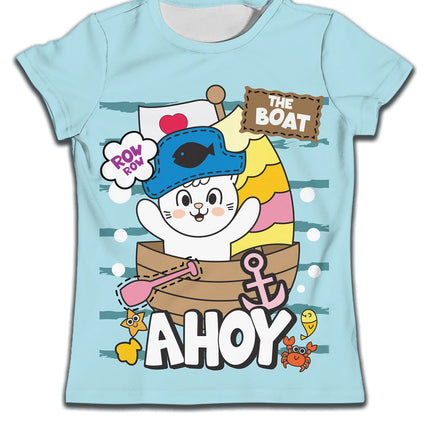 New Cartoon T-shirt Kids Boys Children Clothes Girls Cats Graphic T Shirts Boy Baby Summer Top KID Girl Birthday Short Sleeve
