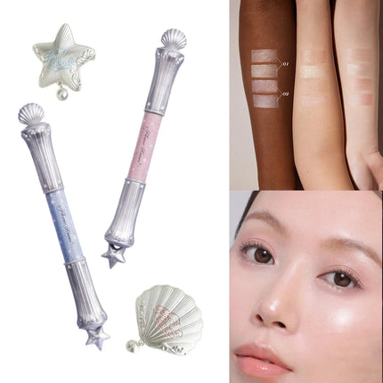 Flower Knows Shell's Jewel New Dual Tip Under Eye Brightener Long Lasting Waterproof Eyebrow Eyeliner Smudge Proof Makeup Tools