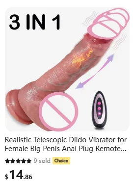 Realistic Huge Dildo Vibration For Female Masturbation Telescopic Penis Penetration Anal Vibrator Big Dick Sexy Adult Sex Toys