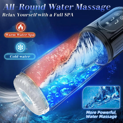 High Speed Automatic Thrusting Rotating Piston Stroker Masturbator Telescopic Vagina Blowjob Masturbation Sex Toys for Men 18