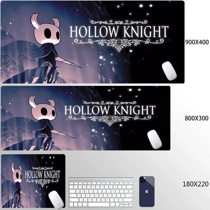Large Hollow Knight PC Gaming Accessories Mouse Pad Office Laptop Cartoon Game Cabinet Mousepad Anime Cute HD Table Mat Carpet