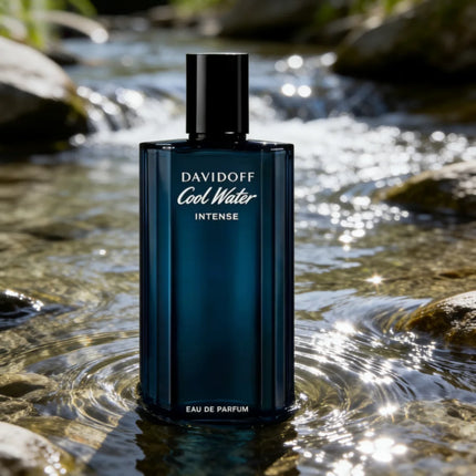 1Davidoff Cool Water Eau De Parfum Intense 4.2oz 125ml Ambery Men's Cologne with Notes of Green Mandarin, Coconut Water & Amber