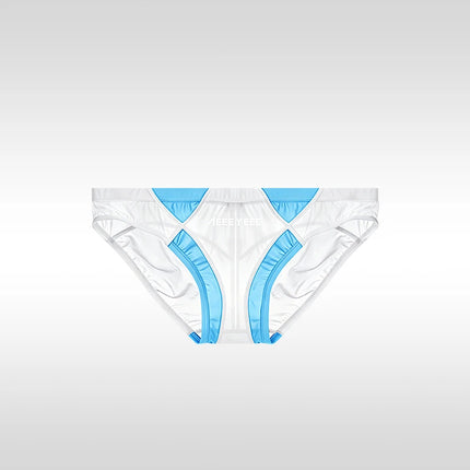 Ultra-thin Breathable Japanese-Style Transparent Sexy Men's Underwear Triangle Briefs With Smooth Ice Silk And Low Waistline