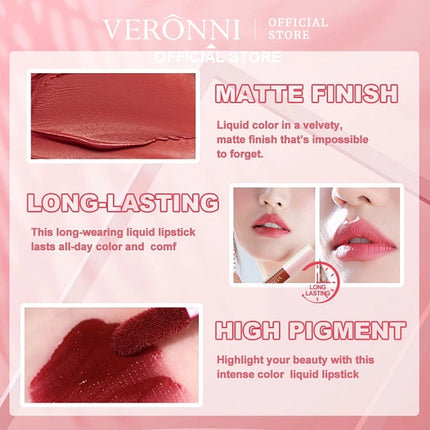 12 Color Non-stick cup Velvet Satin Gloss Lip glaze Mist Liquid matte lipstick Waterproof long-lasting color liquid