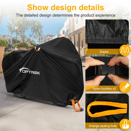 Toptrek Bicycle Cover Waterproof Protect Covers Outdoor Anti-UV Bikes Cover Rain Snow Windproof MTB Shed Dirt Bike Accessories