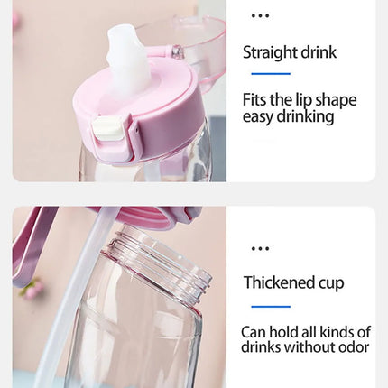 Flavored Water Bottle with Taste Pods Magic Gourde Tasting Drinking Bottle Fruit Flavor Air Sports Outdoor Waterfles Water Cup