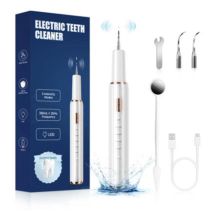 CURVY MOON Ultrasonic Electric Teeth Cleaner Plaque Remover T5 UV Disinfection Pet Dog Cat Use Dental Tartar Calculus Remover