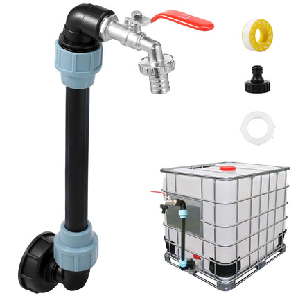 IBC Gooseneck 3/4 Inch Outlet Tap IBC Tank Gooseneck 3/4 Inch Tap Stopcock IBC Adapter Rain Barrel Outlet Tap IBC Accessories