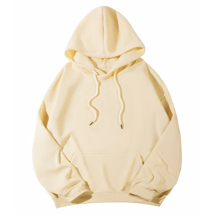 2026 New spring women Fleece Hoodie Solid Color Hooded Korean Fashion Women's Hooded Sports Sweater Casual Loose Pullover Hoodie