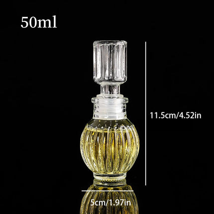 1Pcs 50ml Transparent Small Empty Spirit Whisky Wine Bottle Mini Glass Alcohol Liquor Bottles With Screw Cap Whiskey Decanter