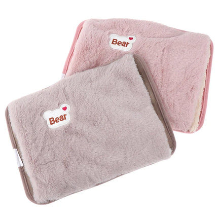 Electric Hot Water Bag Soft Winter Hand Warmer Reusable Bottle EU Plug Rechargeable Pocket