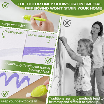 Kids Mess-Free Drawing Paint Palette, Non-Toxic Educational Toy for Children, Safe for Skin and Clothes, Ideal for Home & School