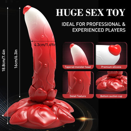Monster Dildo Silicone Fantasy Colorful Cute Dildo Gingerbread Man Strong Suction Cup Dragon Dildo Anal Plug Sex Toys For Women