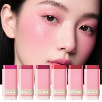 Life Girls Peach air multi purpose blusher stick,Natural and comfortable to wear, with a natural makeup effect. Highlighting blu