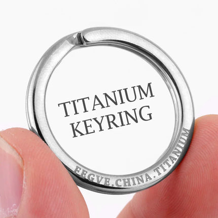 Black Titanium Keyring Car Men Flat Key Chain Rings Holder Lightweight EDC ARC Keychain Buckle for Accessories Gadgets Wholesale
