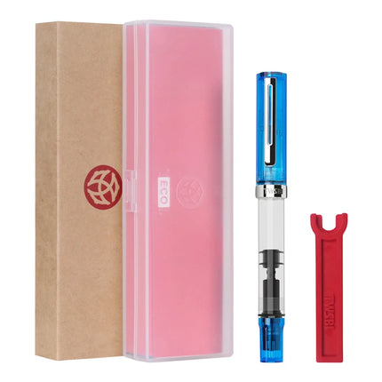 Original TWSBI ECO Piston Pen Transparent Resin Fountain Pen Holder Large Capacity Ink Storage Student Writing Business Gift