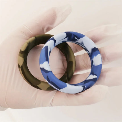 Big Size Silicone Cock Rings For Men Scrotum Testis Restraint Male Delay Ejaculation Penis Lasting Erection Adult Games Reusable