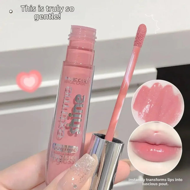 Fine Shimmer Lip Oil Gloss Long Lasting Hydrating Moisturizer Transparent Water Based Pearlescent Lip Glaze
