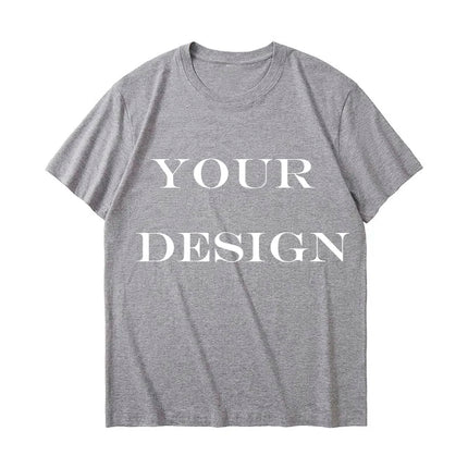 Unisex Cotton Tshirt Customized Printed Fashion T Shirt Harajuku Top DIY Your Like Photo or Logo T-shirt Fashion Custom Top