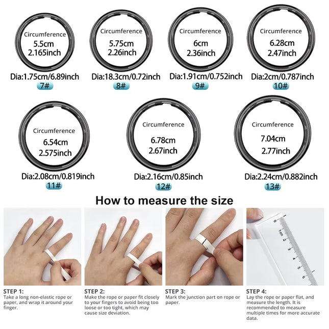 R09 Smart Ring Men Women with Charging Case, Skin Temperature Health and Sleep Monitor Multi Sport Mode For Xiaomi Samsung Phone