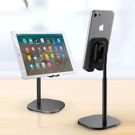 Desktop Phone Holder Tablet Stand For Ipad Phones Universal Bracket Telescopic Adjustable Height Angle Metal Live Support