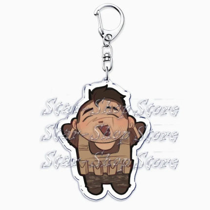 Hot Military Game Ghost Chibis Keychains for Accessories Cod Soldier Soap Simon Riley Keyring Jewelry Fans Friends Gaming Gifts