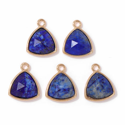 Blue Lapis Lazuli Pendant Gems Cross Hand Oval Shape Natural Stone Lapis Lazuli Charms for Jewelry Making Necklace DIY Bracelet