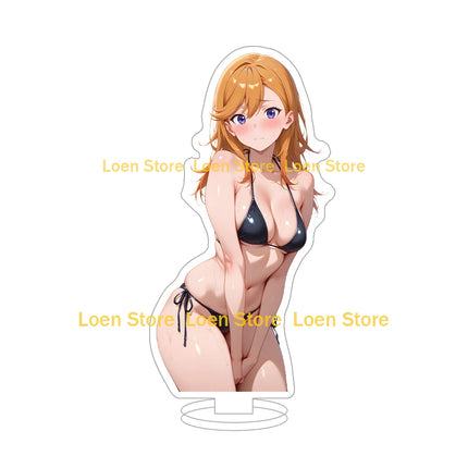 Hot game Anime sexy lingerie bikini girl student big ass big breasts bunny girl Anime Figure Acrylic stand desk ornament gift