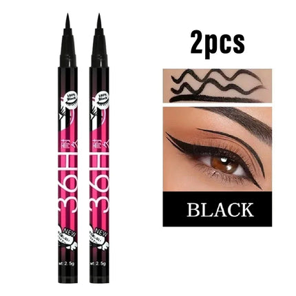 1/2/5pcs Waterproof & Sweat-Proof Black Eyeliner Pencil Long-lasting and Non-smudged Eyeliner Liquid Pen for Bold Eye Makeup