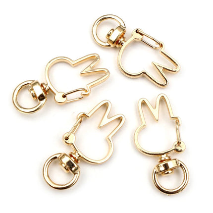 10pcs Cat Heart Snap Hook Trigger Clips Buckles For Keychain Lobster Lobster Clasp Hooks for Key Ring Clasp Jewelry Supplies