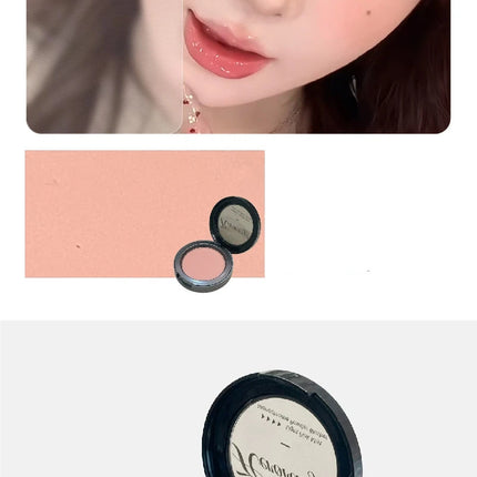 Monochrome Blusher Palette Matte Warm Brown Red Cheek Tint Face Contouring Waterproof Cosmetics Rouge Powder Soft Natural Makeup