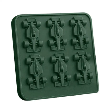 6-Cavity 3D Formula Racing Car Ice Mold F1 Silicone Chocolate Jelly Tray DIY Baking Tool Race Car Ice Cube Maker for Tumbler