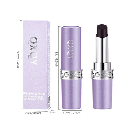 Velvet Matte Dark Magic Lipstick Long-Lasting Waterproof Lipstick Hydration Lip Gloss Nourishing Lightweight Smooth Essence Care